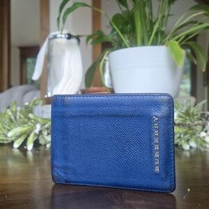 Burberry Royal Blue Leather Card Holder